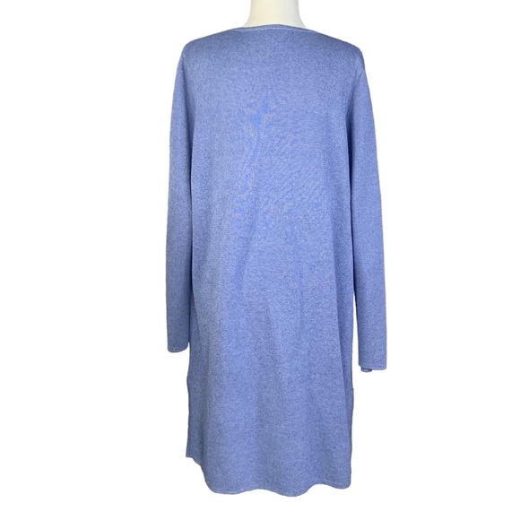 J. Crew Large Juliette Collarless Long Sweater Preppy Coastal Linen - Picture 4 of 9